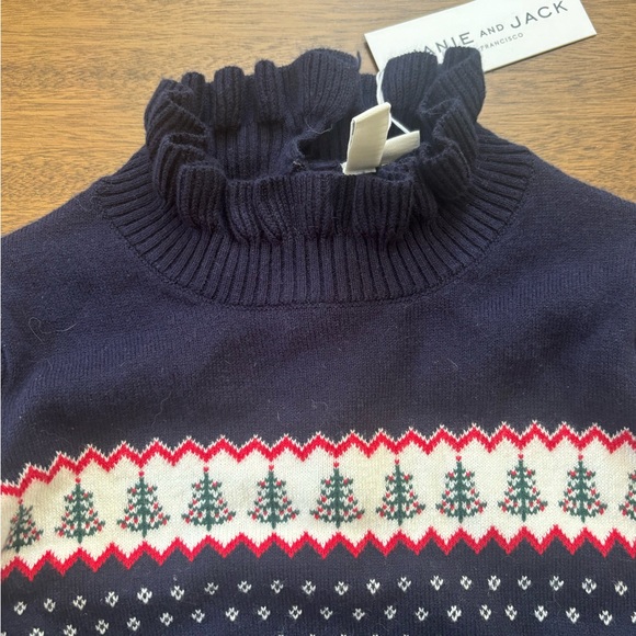 Janie and Jack Navy Dress with White and Red Accents - Picture 2 of 4